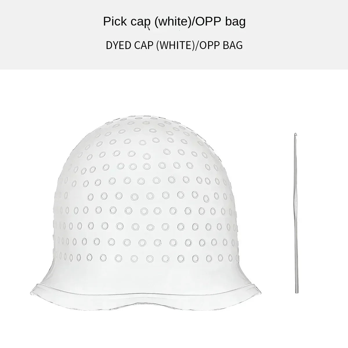 Hairdressing Hair Dyeing Caps With Metal Hooks Professional Barber Silicone Hair Coloring Cap Barbershop Salon Styling Tools