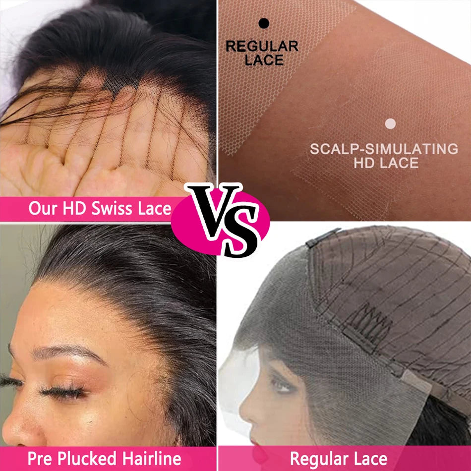 12A Raw Donor Human Hair Wigs 13x4 HD Lace Frontal 250% Density Unprocessed Vietnamese Double Drown Bouncy Wave Lace Frontal Wig