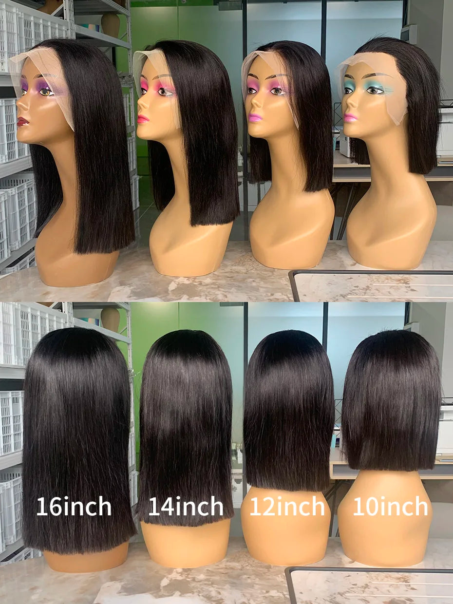 2x6 5x5 Glueless Wig Human Hair Ready to Wear and Go Lace Closure Wigs Vietnamese Bone Straight 250% 300% 13x6 Lace Front Wigs