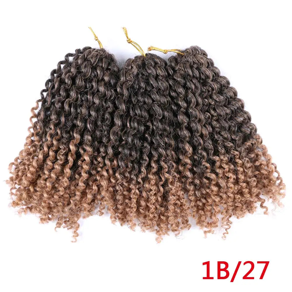 Synthetic Marly Bob Hair Extensions Ombre Marly Jerry Curl Jamaican Bounce Crochet Hair Afro Kinky Curly Crochet Braids