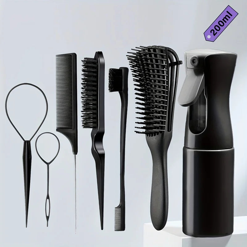 7-Piece Hair Styling Tools Suit, Suitable for Curly/Normal Hair
