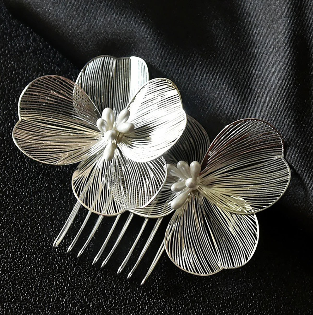 Alloy Flower Hair Clips Women's Hair Accessories Fashion Bridal Wedding Hair Comb Women's Hair Clips Wedding Accessories