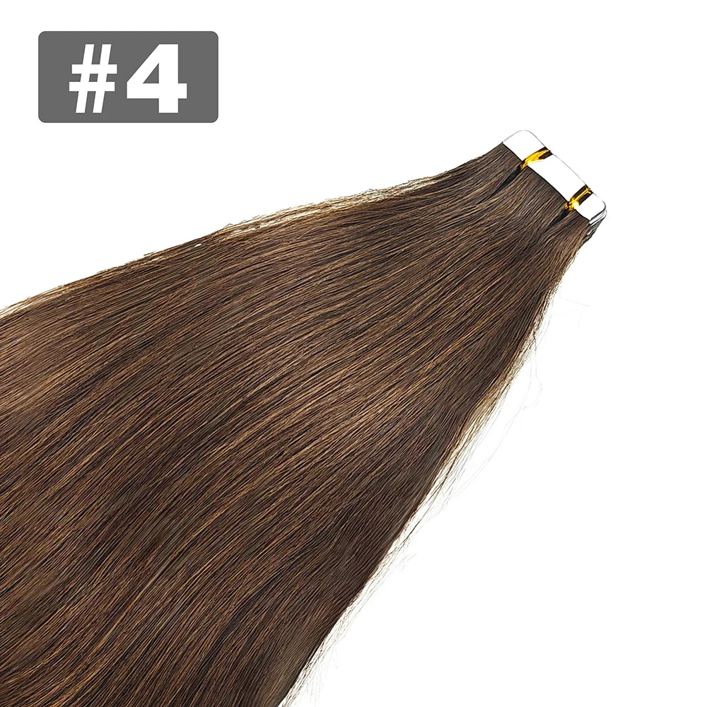 Tape in Hair Extensions Natural Human Hair Brazilian Origina Hair 100% Real Human Hair Extensions 20 Pcs Straight for Women