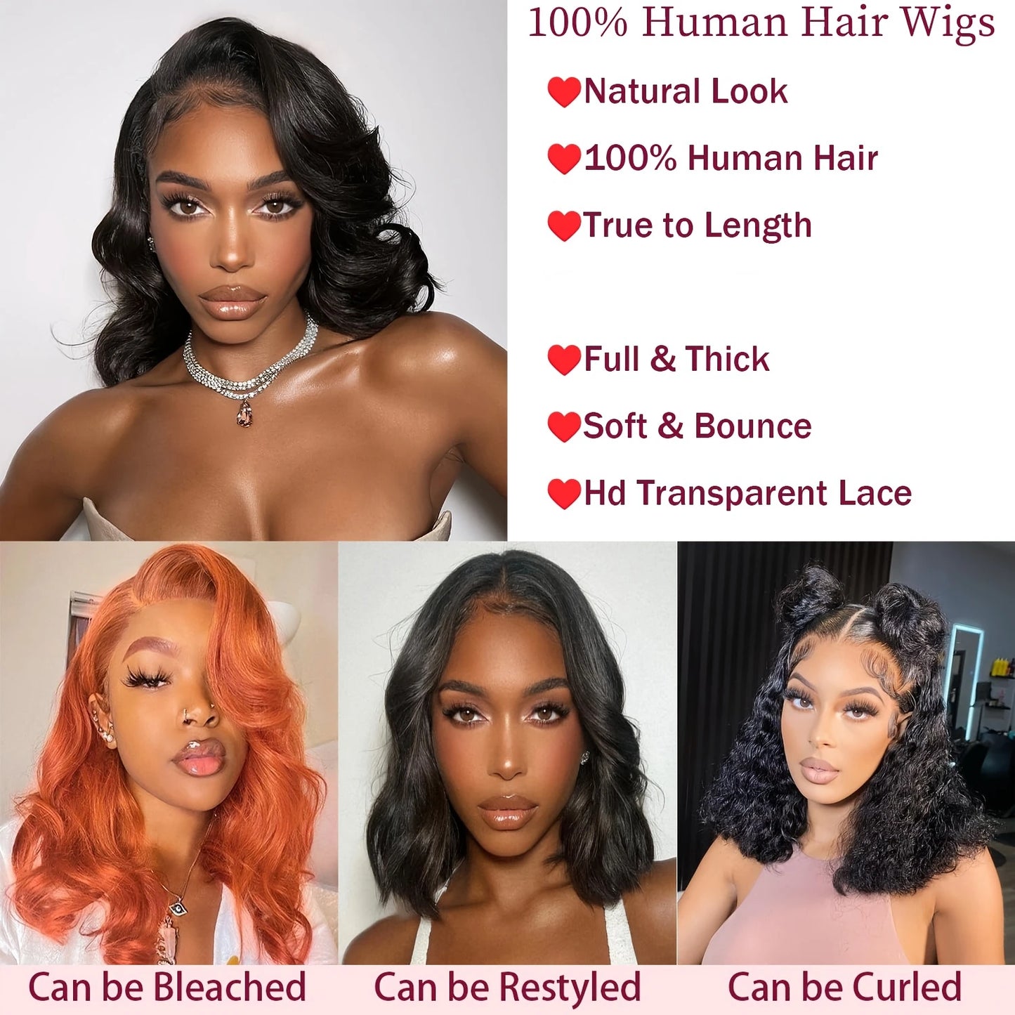 Bob Wig Human Hair 13x4 Frontal Lace Wig Body Wave HD Lace Front Wigs Human Hair Pre Plucked Bob Wigs for Women Natural Black