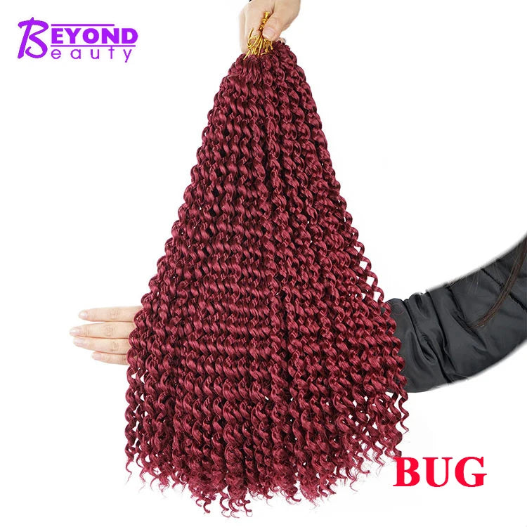 Crochet Hair  Water Wave  Passion Twist Wavy Braiding Hair Ombre Synthetic Passion Twist for Distressed Butterfly Locs