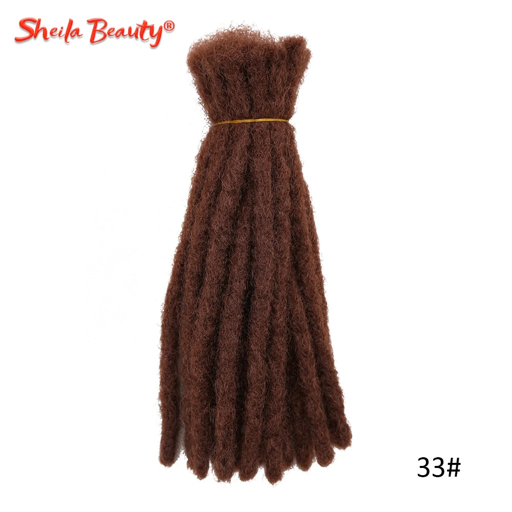 Synthetic Dreadlocks Hair Extensions Faux Locs Crochet Hair Handmade Locks Braiding Hair for Women or Men Black Soft Braids