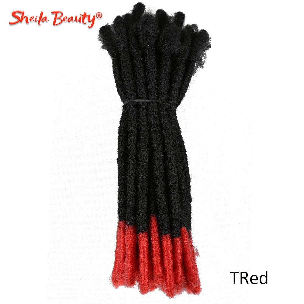 Synthetic Dreadlocks Hair Extensions Faux Locs Crochet Hair Handmade Locks Braiding Hair for Women or Men Black Soft Braids