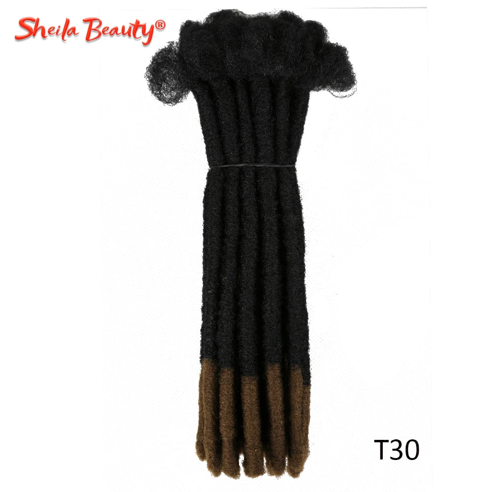 Synthetic Dreadlocks Hair Extensions Faux Locs Crochet Hair Handmade Locks Braiding Hair for Women or Men Black Soft Braids