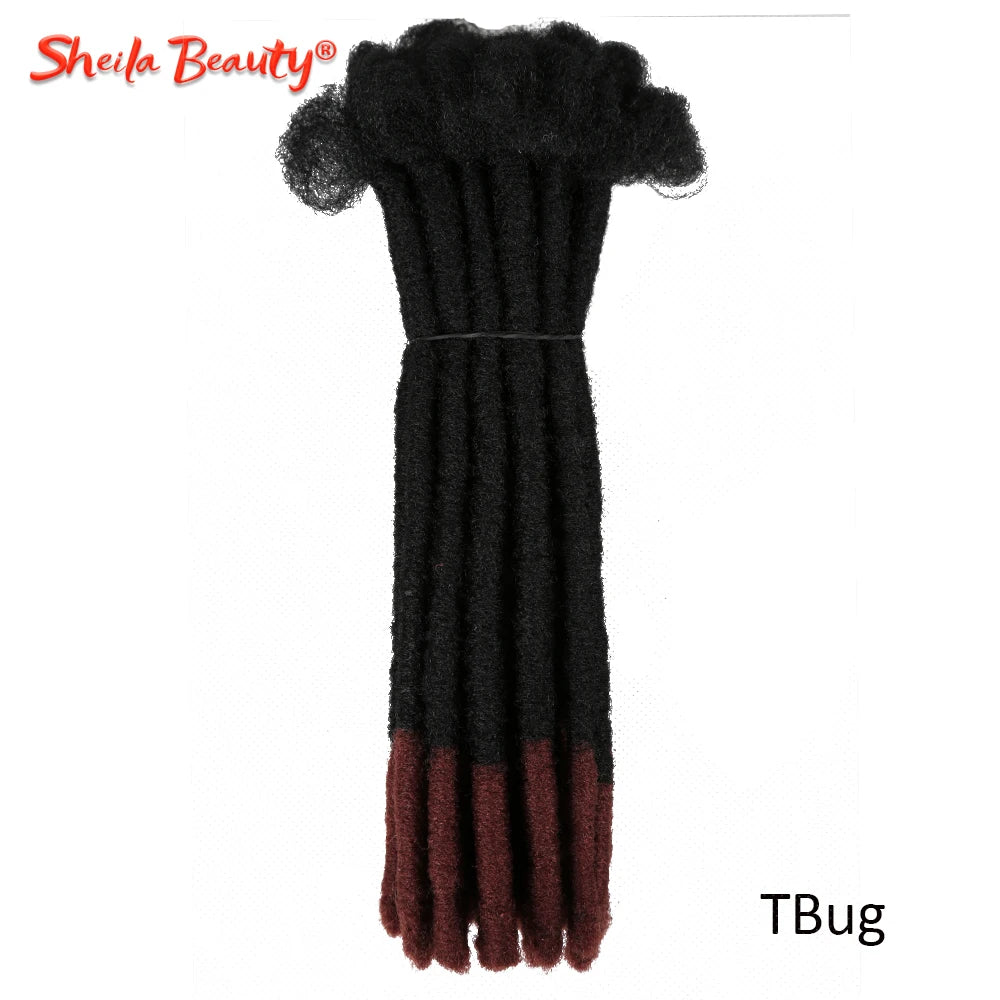 Synthetic Dreadlocks Hair Extensions Faux Locs Crochet Hair Handmade Locks Braiding Hair for Women or Men Black Soft Braids