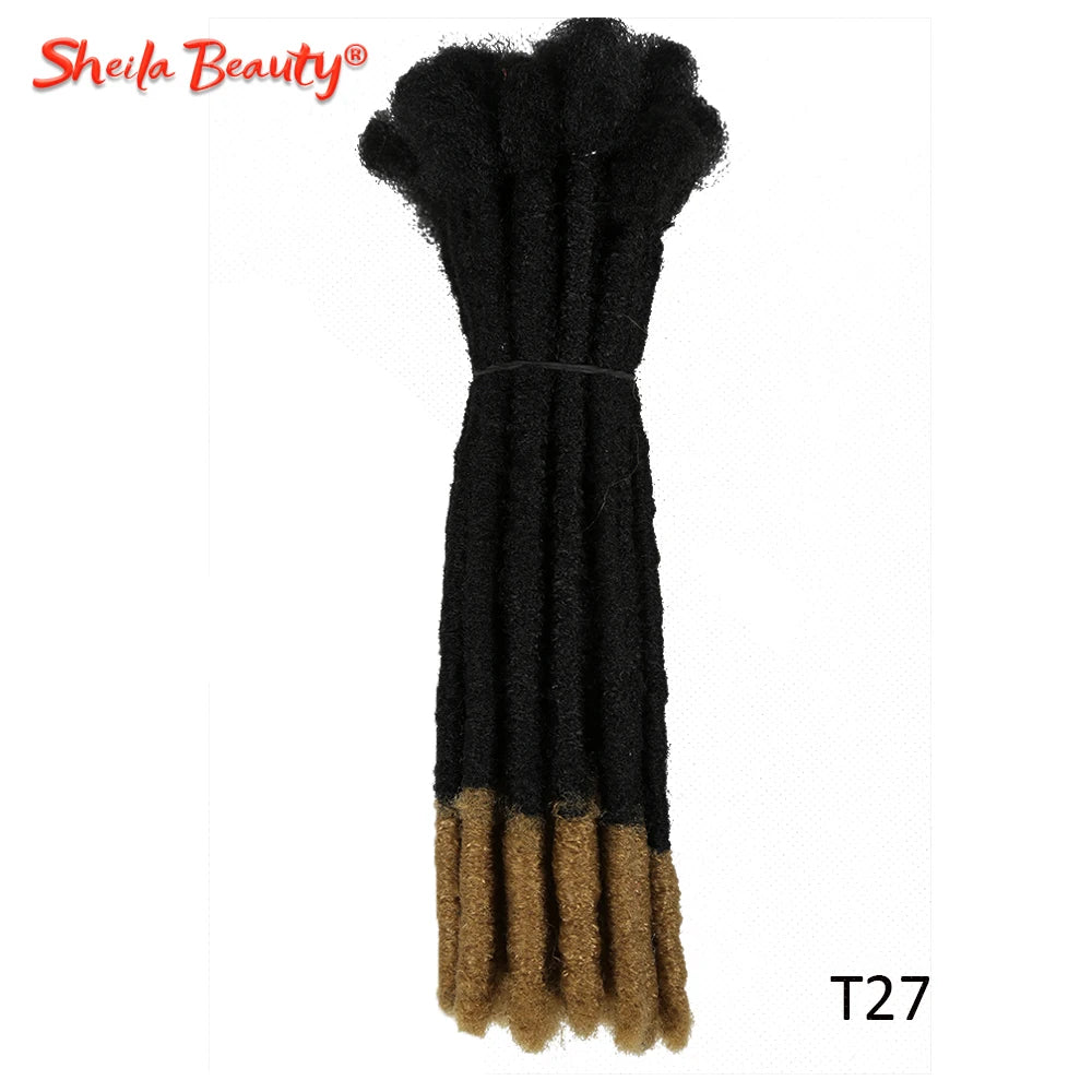 Synthetic Dreadlocks Hair Extensions Faux Locs Crochet Hair Handmade Locks Braiding Hair for Women or Men Black Soft Braids