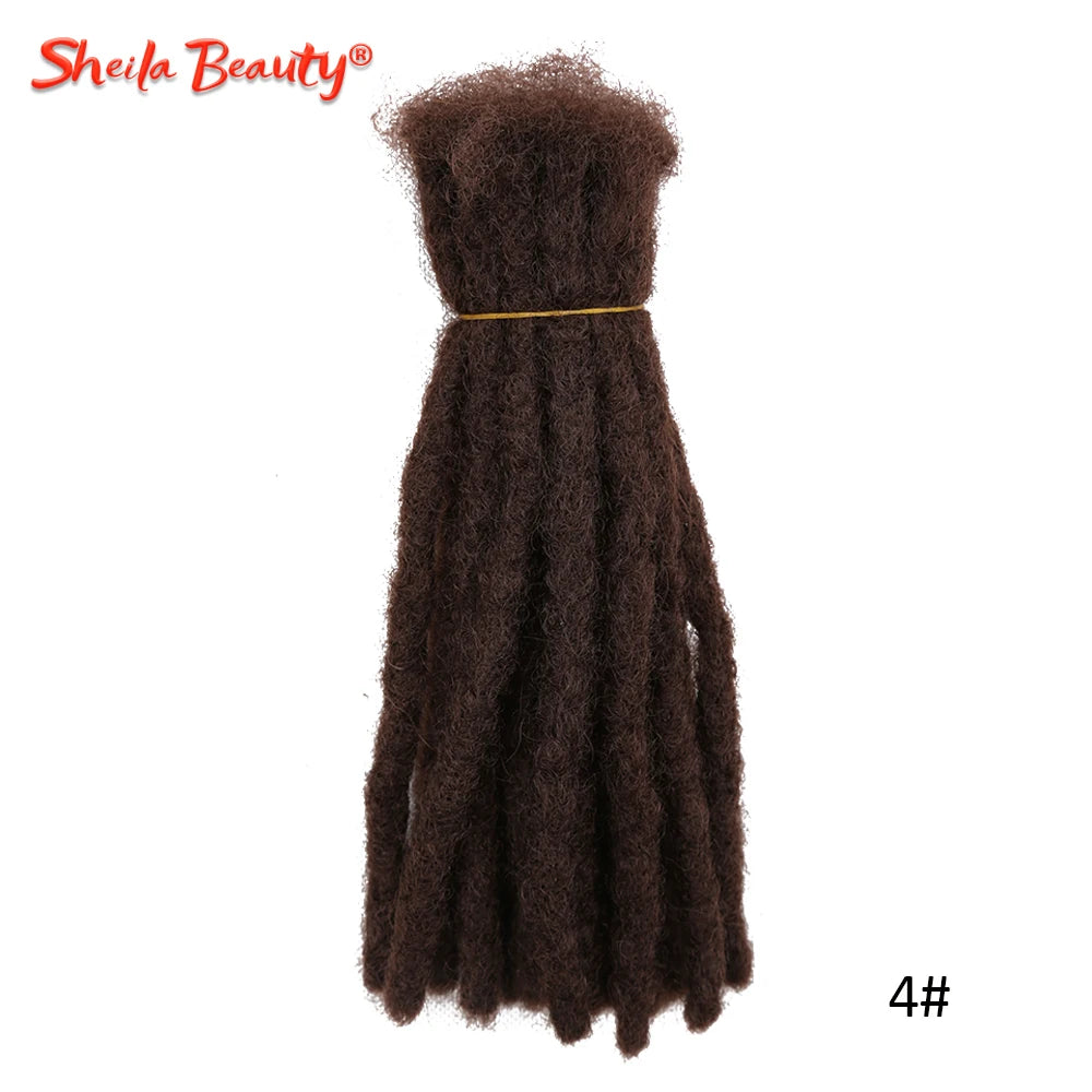 Synthetic Dreadlocks Hair Extensions Faux Locs Crochet Hair Handmade Locks Braiding Hair for Women or Men Black Soft Braids