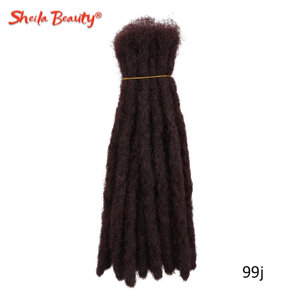 Synthetic Dreadlocks Hair Extensions Faux Locs Crochet Hair Handmade Locks Braiding Hair for Women or Men Black Soft Braids