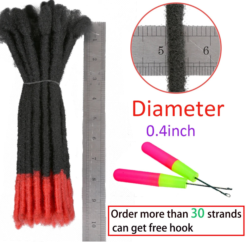 Synthetic Dreadlocks Hair Extensions Faux Locs Crochet Hair Handmade Locks Braiding Hair for Women or Men Black Soft Braids