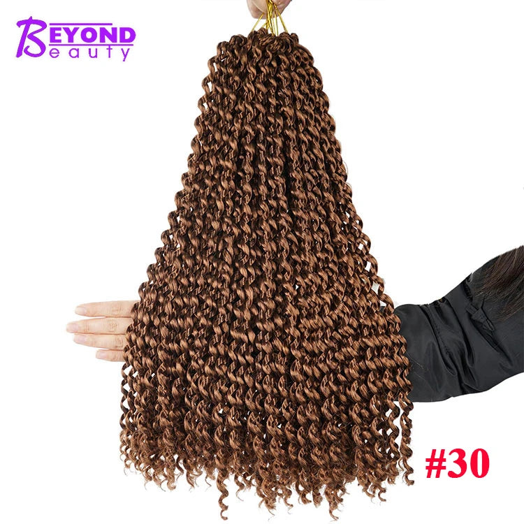 Crochet Hair  Water Wave  Passion Twist Wavy Braiding Hair Ombre Synthetic Passion Twist for Distressed Butterfly Locs