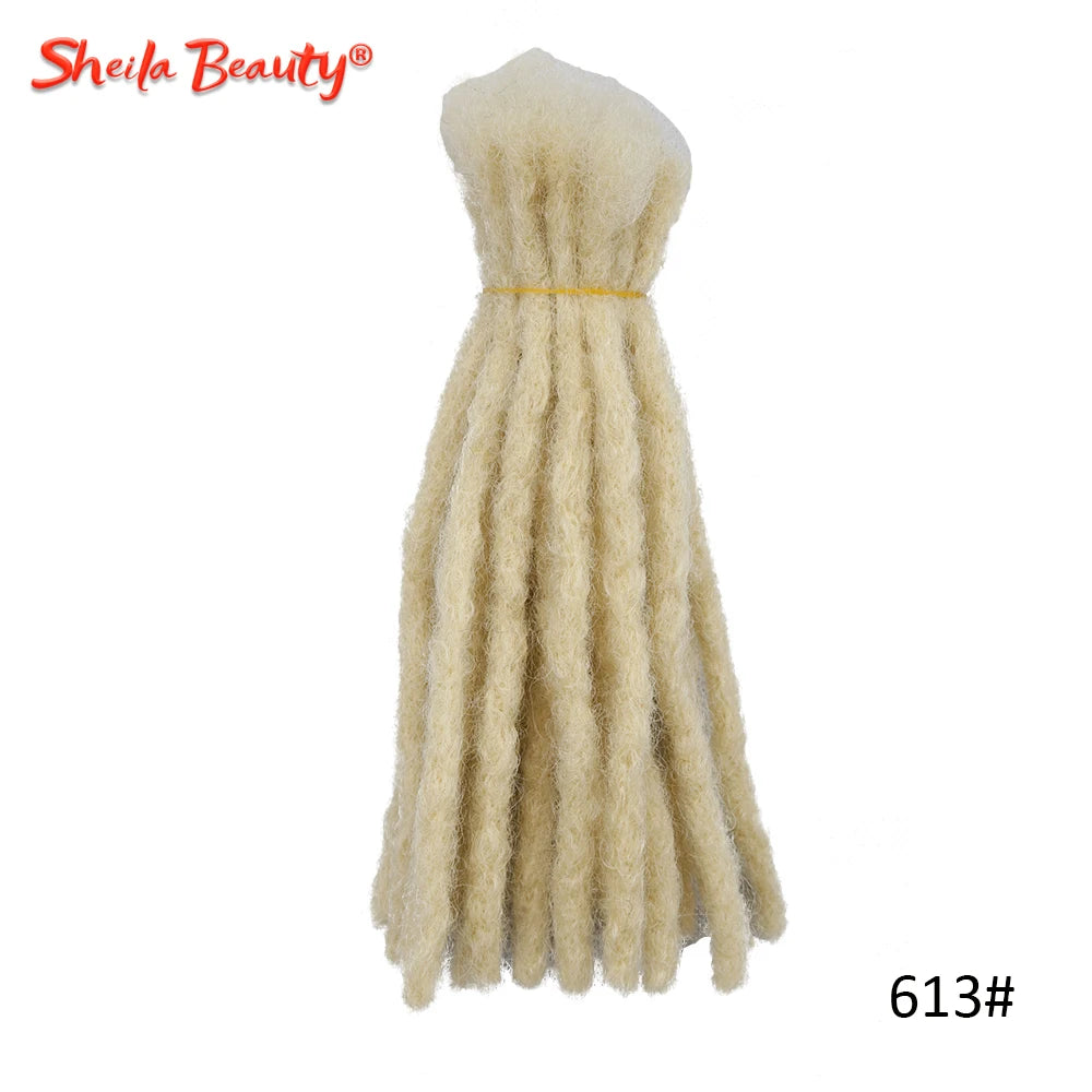 Synthetic Dreadlocks Hair Extensions Faux Locs Crochet Hair Handmade Locks Braiding Hair for Women or Men Black Soft Braids