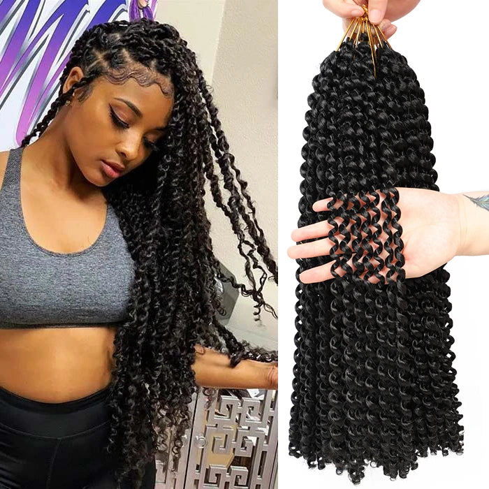 Crochet Hair  Water Wave  Passion Twist Wavy Braiding Hair Ombre Synthetic Passion Twist for Distressed Butterfly Locs