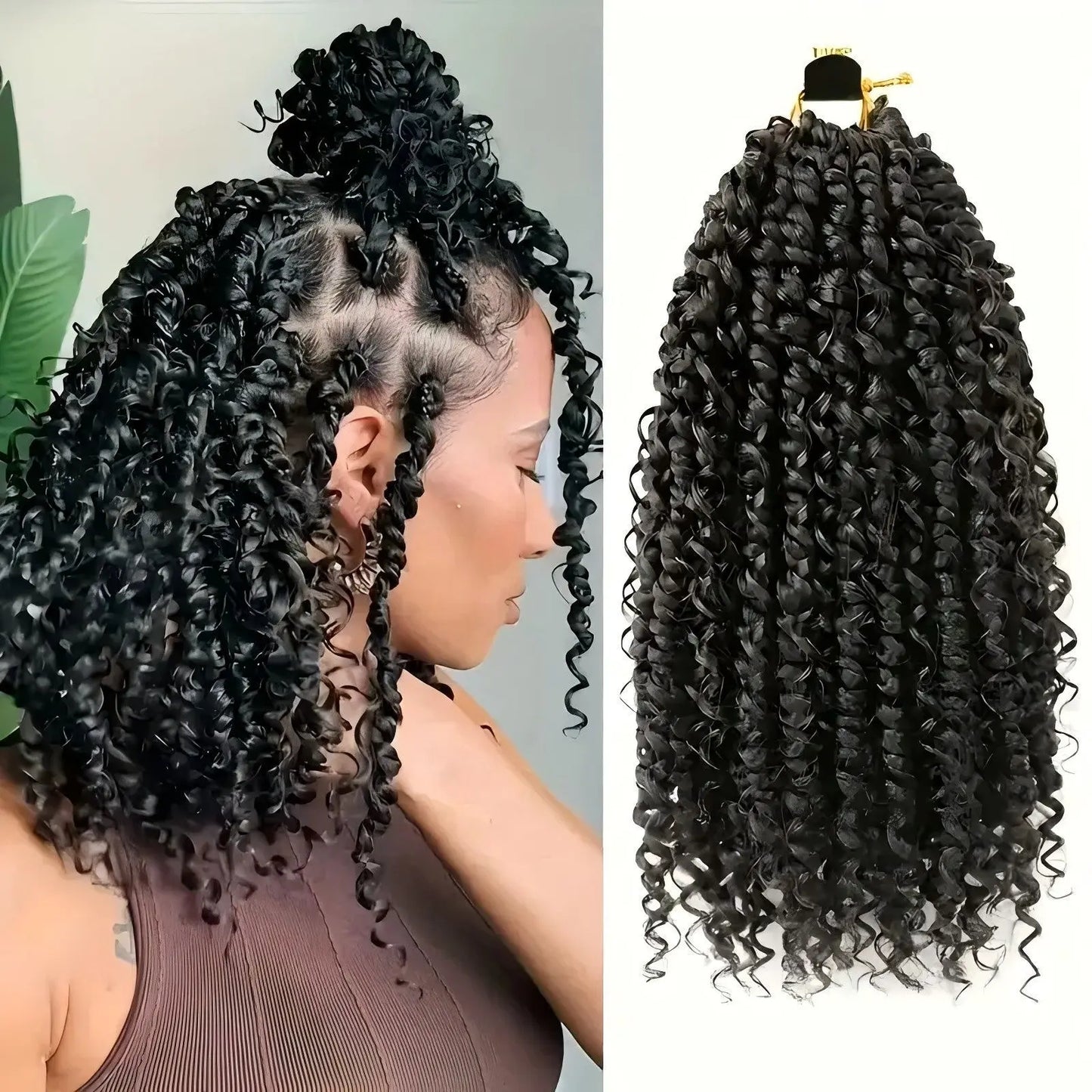 High-Temperature Synthetic Fiber Boho Passion Twist Crochet Wig Cross-Border Popular Single Weft Hair