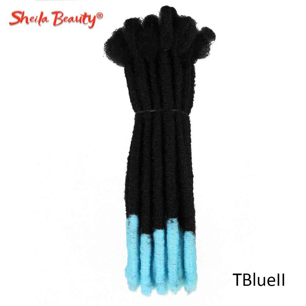 Synthetic Dreadlocks Hair Extensions Faux Locs Crochet Hair Handmade Locks Braiding Hair for Women or Men Black Soft Braids