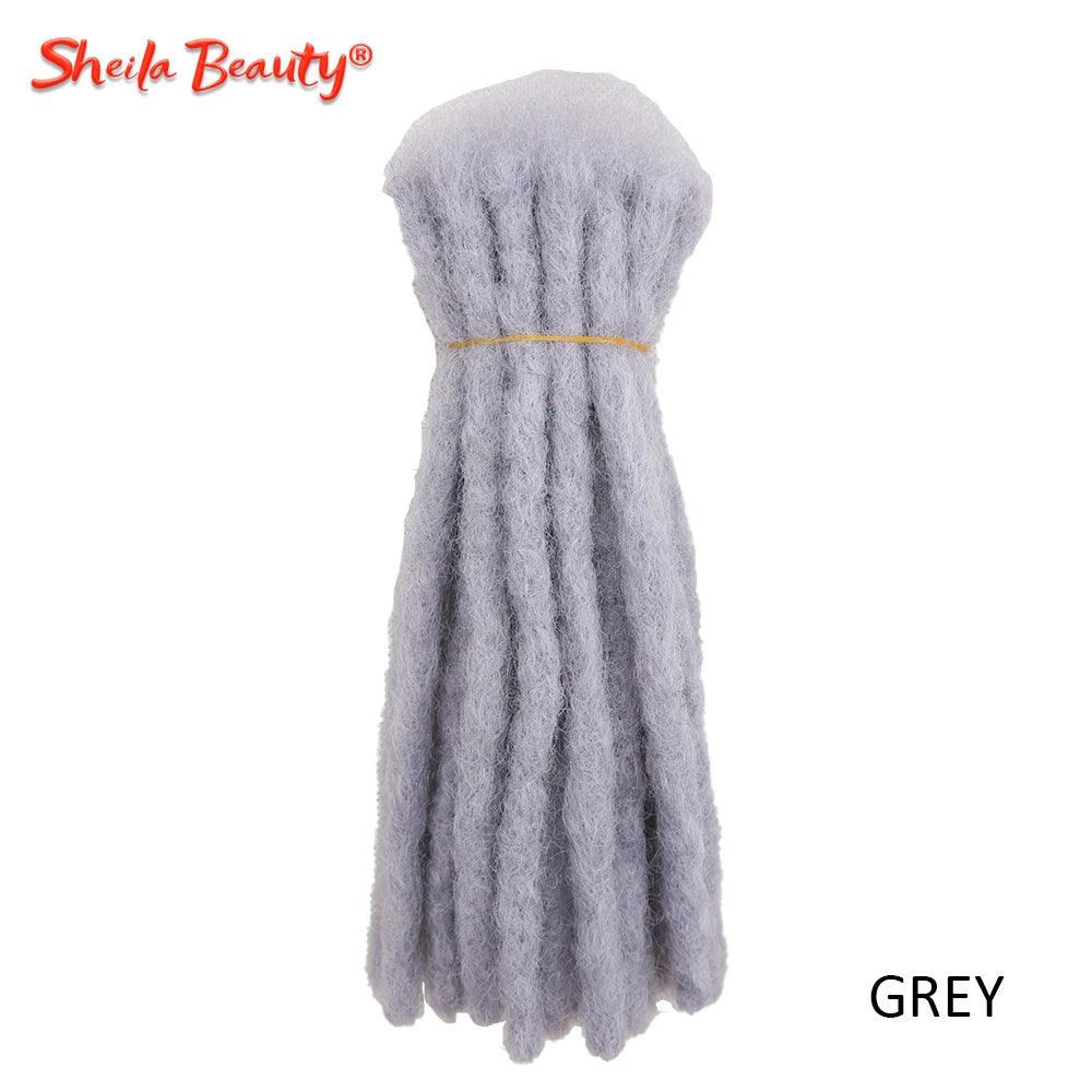 Synthetic Dreadlocks Hair Extensions Faux Locs Crochet Hair Handmade Locks Braiding Hair for Women or Men Black Soft Braids