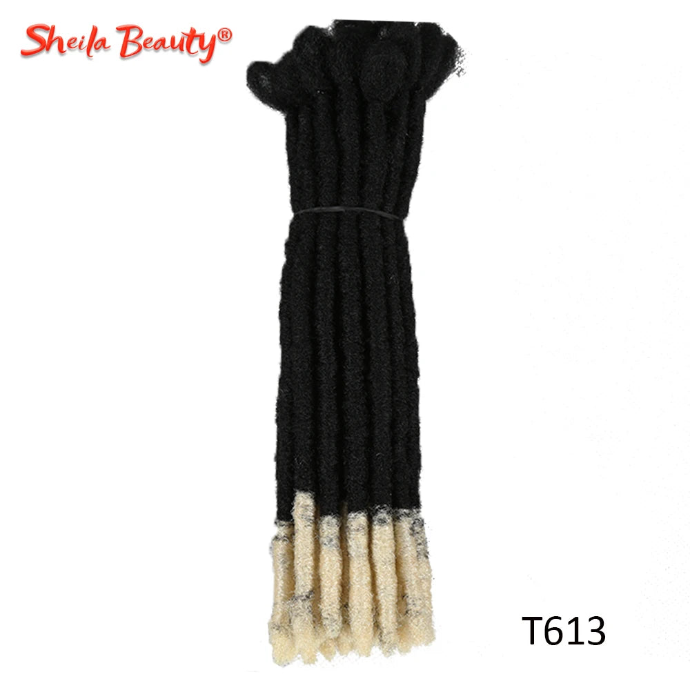 Synthetic Dreadlocks Hair Extensions Faux Locs Crochet Hair Handmade Locks Braiding Hair for Women or Men Black Soft Braids