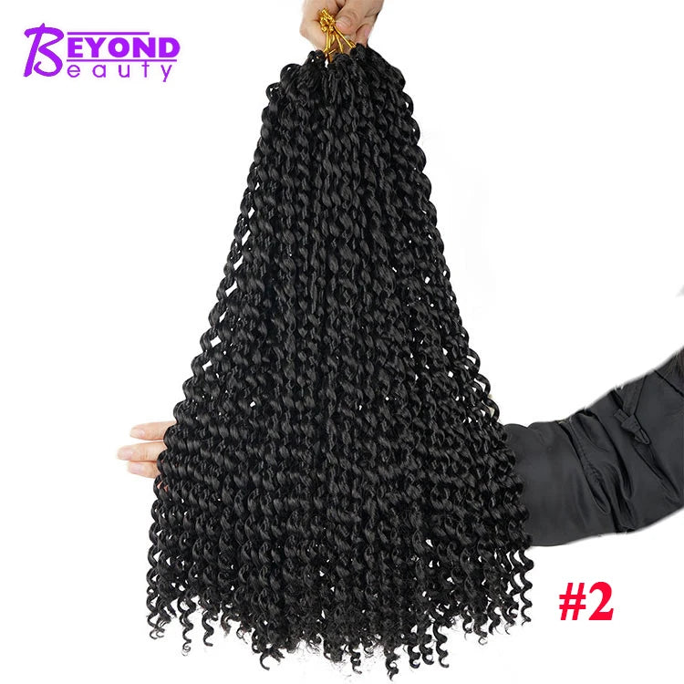 Crochet Hair  Water Wave  Passion Twist Wavy Braiding Hair Ombre Synthetic Passion Twist for Distressed Butterfly Locs