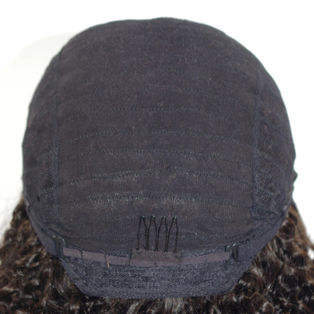 Glueless Wavy Human Hair 1X4 V Part Wigs #1 #2 #4 Natural Wave Peruvian Remy Human Hair Wigs for Women Easy Install Clips Wig