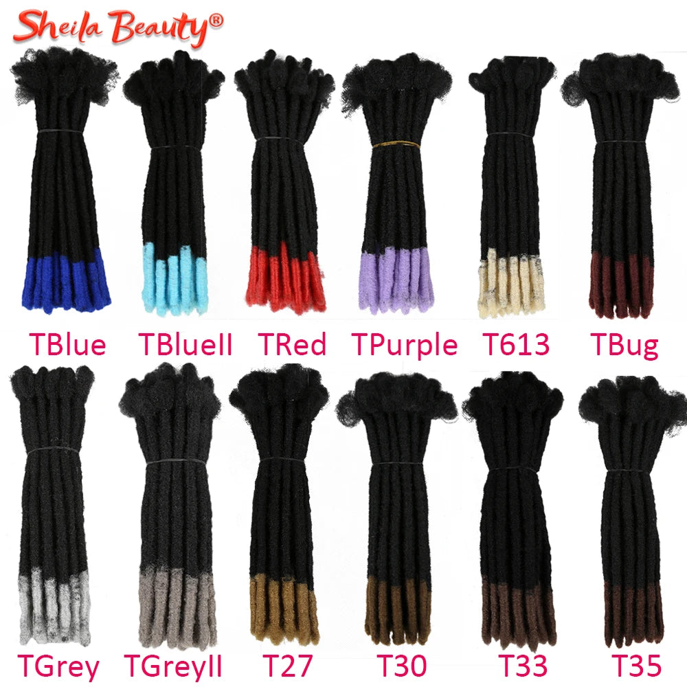 Synthetic Dreadlocks Hair Extensions Faux Locs Crochet Hair Handmade Locks Braiding Hair for Women or Men Black Soft Braids
