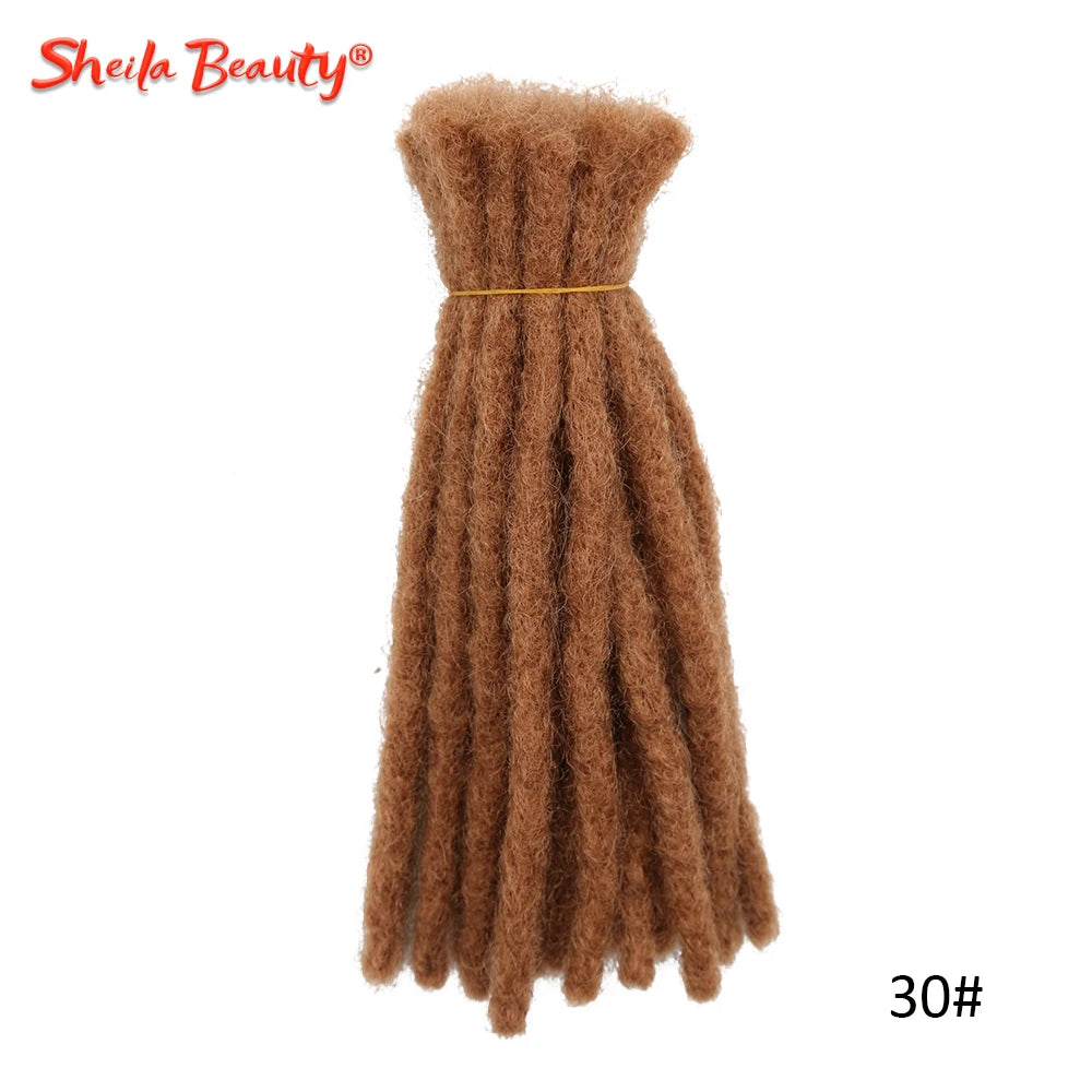 Synthetic Dreadlocks Hair Extensions Faux Locs Crochet Hair Handmade Locks Braiding Hair for Women or Men Black Soft Braids