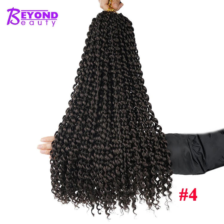 Crochet Hair  Water Wave  Passion Twist Wavy Braiding Hair Ombre Synthetic Passion Twist for Distressed Butterfly Locs