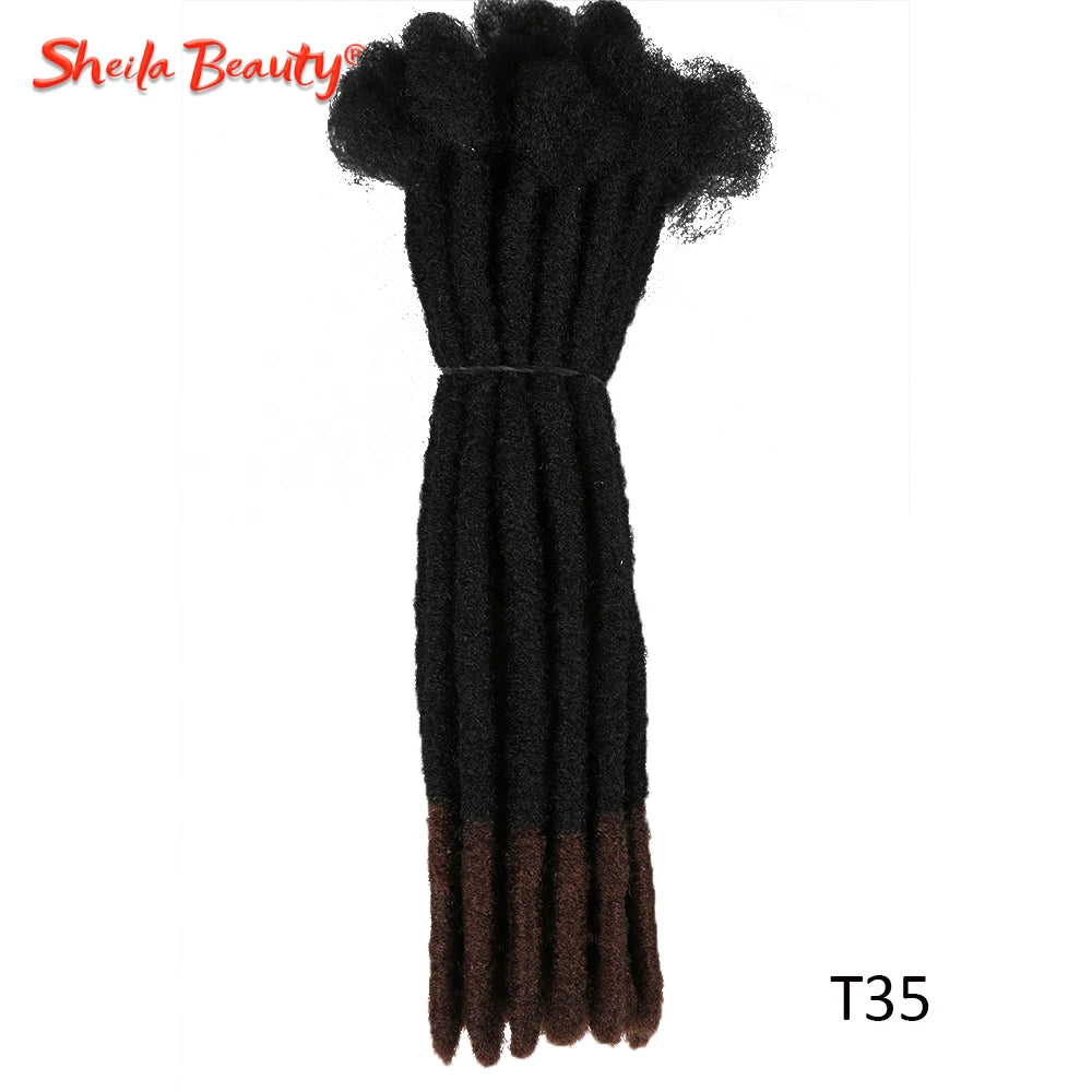 Synthetic Dreadlocks Hair Extensions Faux Locs Crochet Hair Handmade Locks Braiding Hair for Women or Men Black Soft Braids