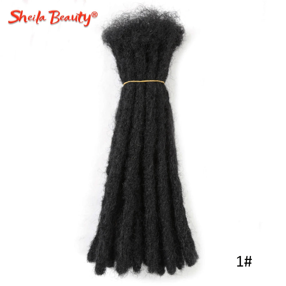 Synthetic Dreadlocks Hair Extensions Faux Locs Crochet Hair Handmade Locks Braiding Hair for Women or Men Black Soft Braids