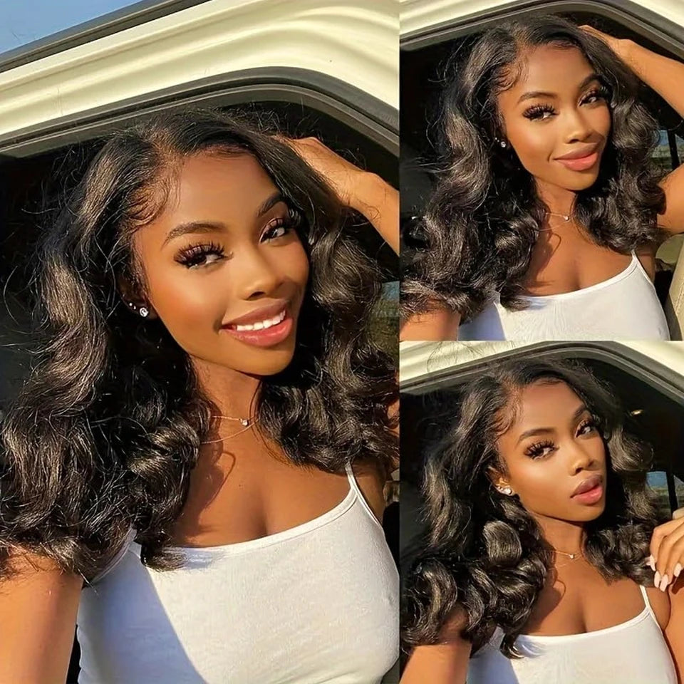 250% Brazilian Human Hair Wig Loose Wave Short Bob Wig Body Wave 13X4 HD Lace Frontal Wig Human Hair Wigs For Black Women