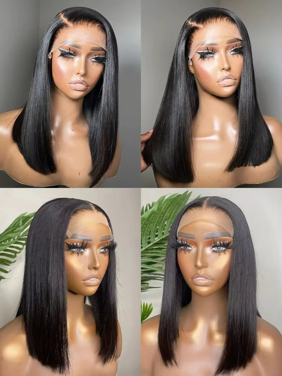 2x6 5x5 Glueless Wig Human Hair Ready to Wear and Go Lace Closure Wigs Vietnamese Bone Straight 250% 300% 13x6 Lace Front Wigs