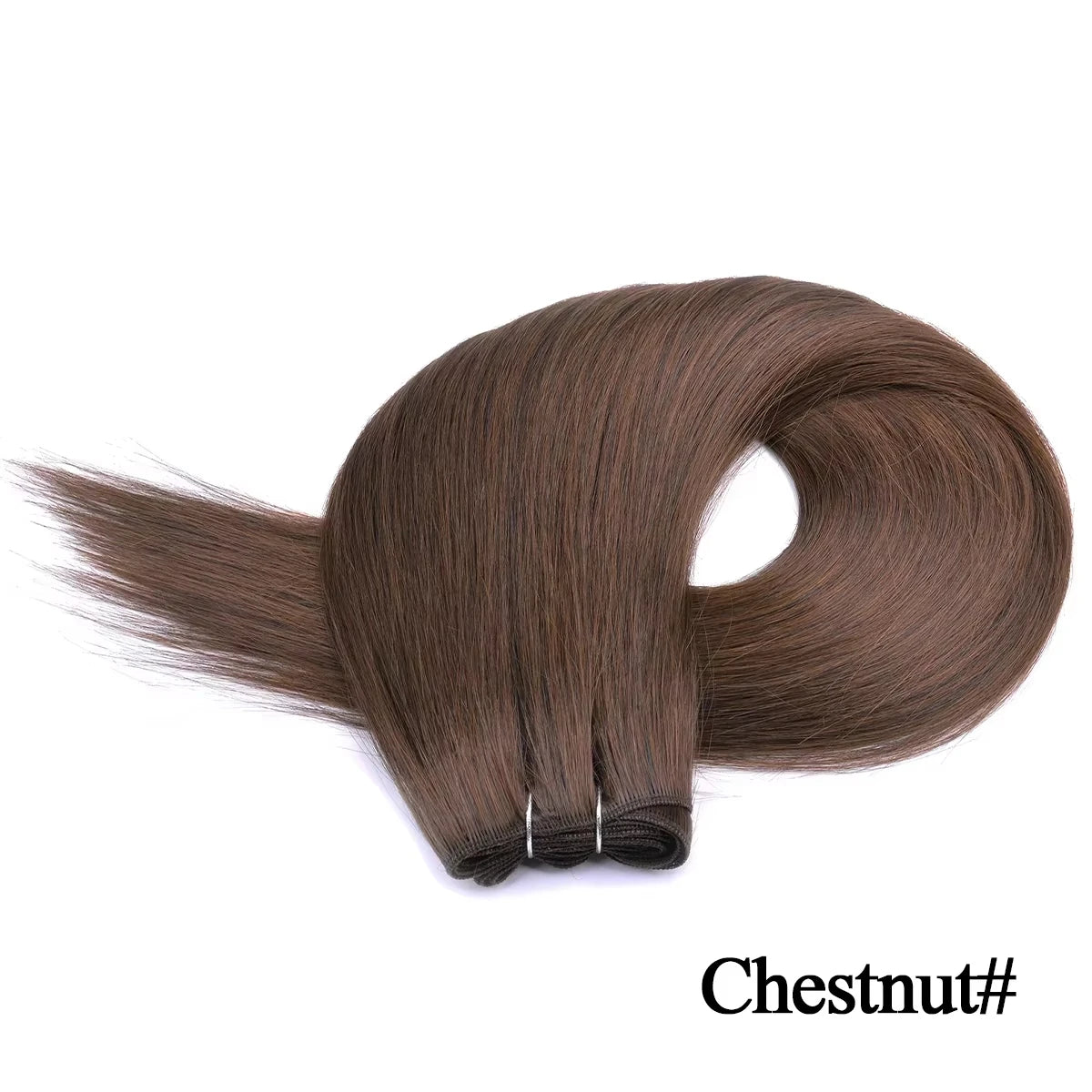 Straight Hair Extensions Synthetic Smooth Ombre Hair Weaving 26 inches brown Synthetic Straight Hair Bundles Full To End