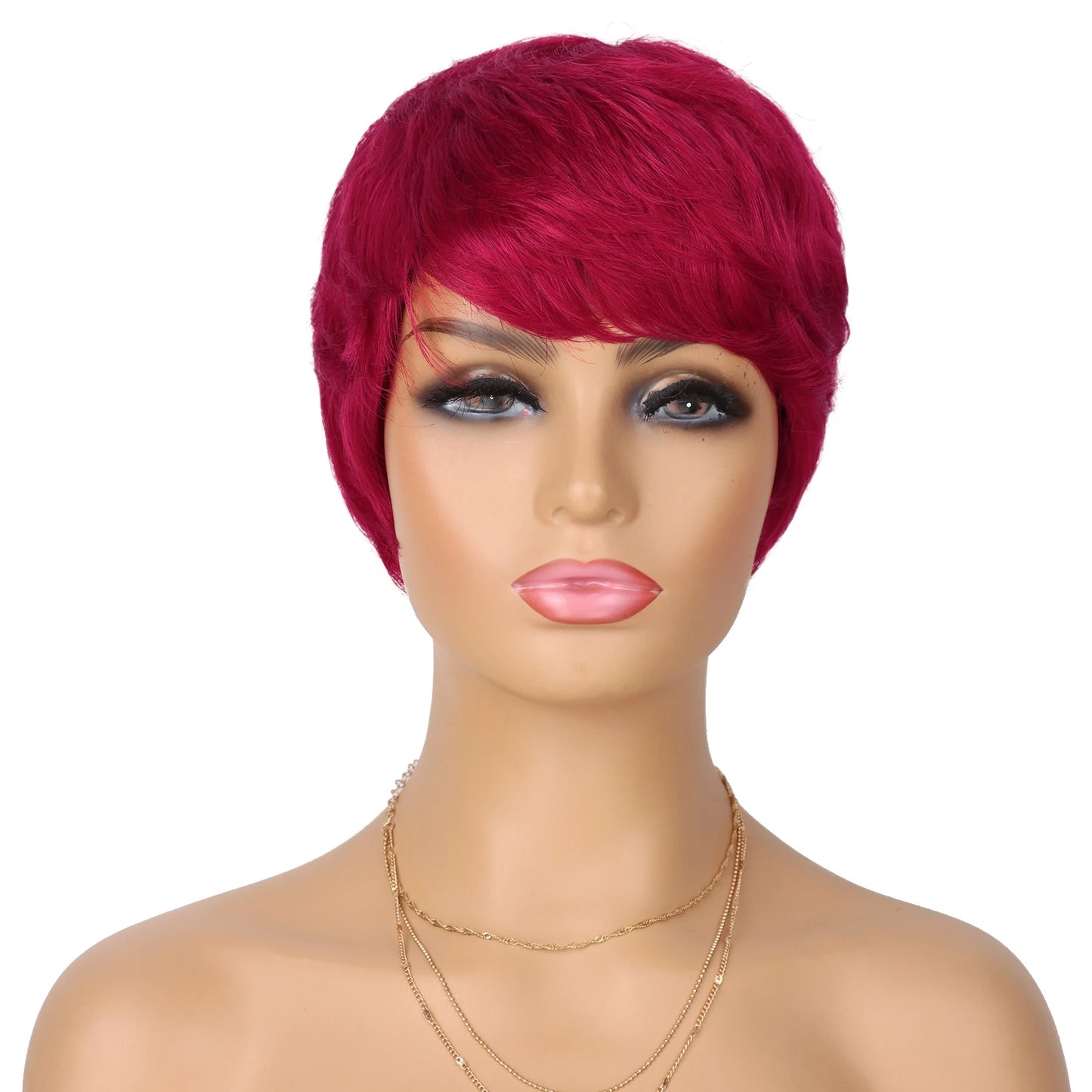 Pixie Cut Human Hair Wig for Black Women Short Layered Pixie Cut Wigs Machine Made Wig Brazilian Virgin Wigs for Women Girls