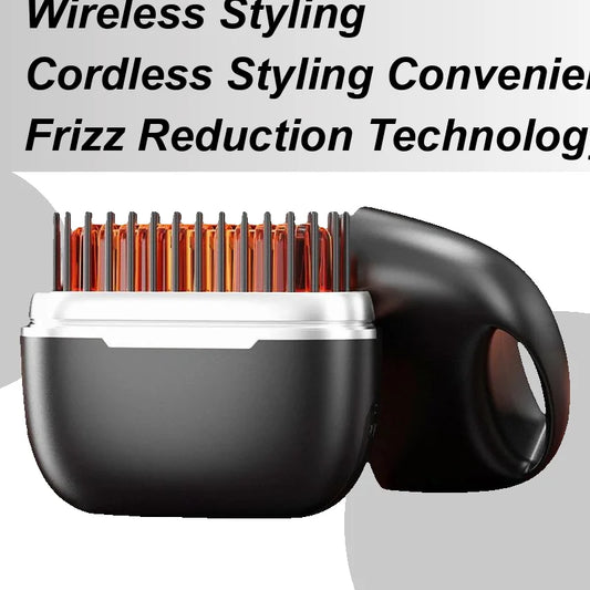 Small Hair Straightener Comb Straighteners Hair Styling Tool Less Frizz Smoother Straightening Brush Straighten Hair Brush