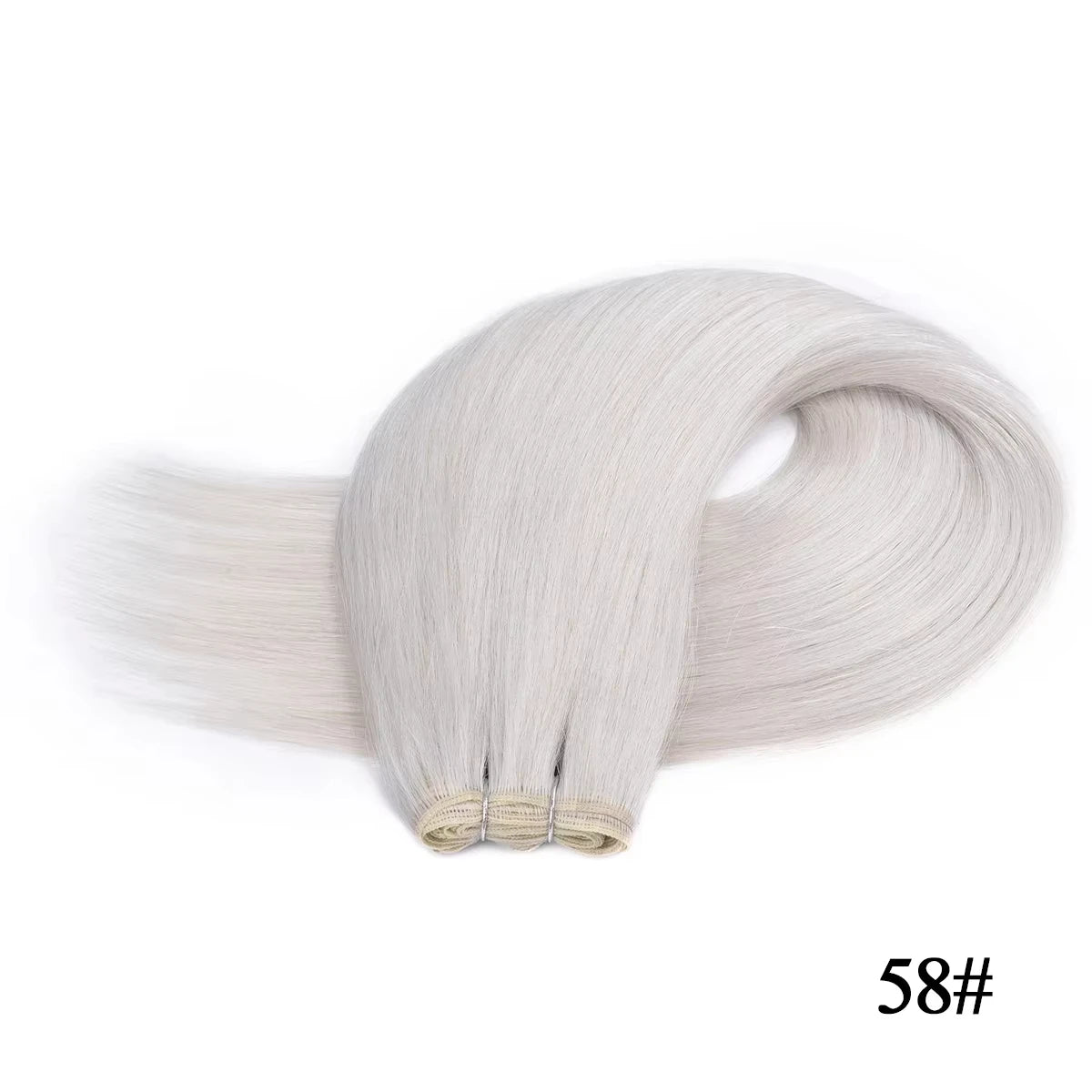 Straight Hair Extensions Synthetic Smooth Ombre Hair Weaving 26 inches brown Synthetic Straight Hair Bundles Full To End