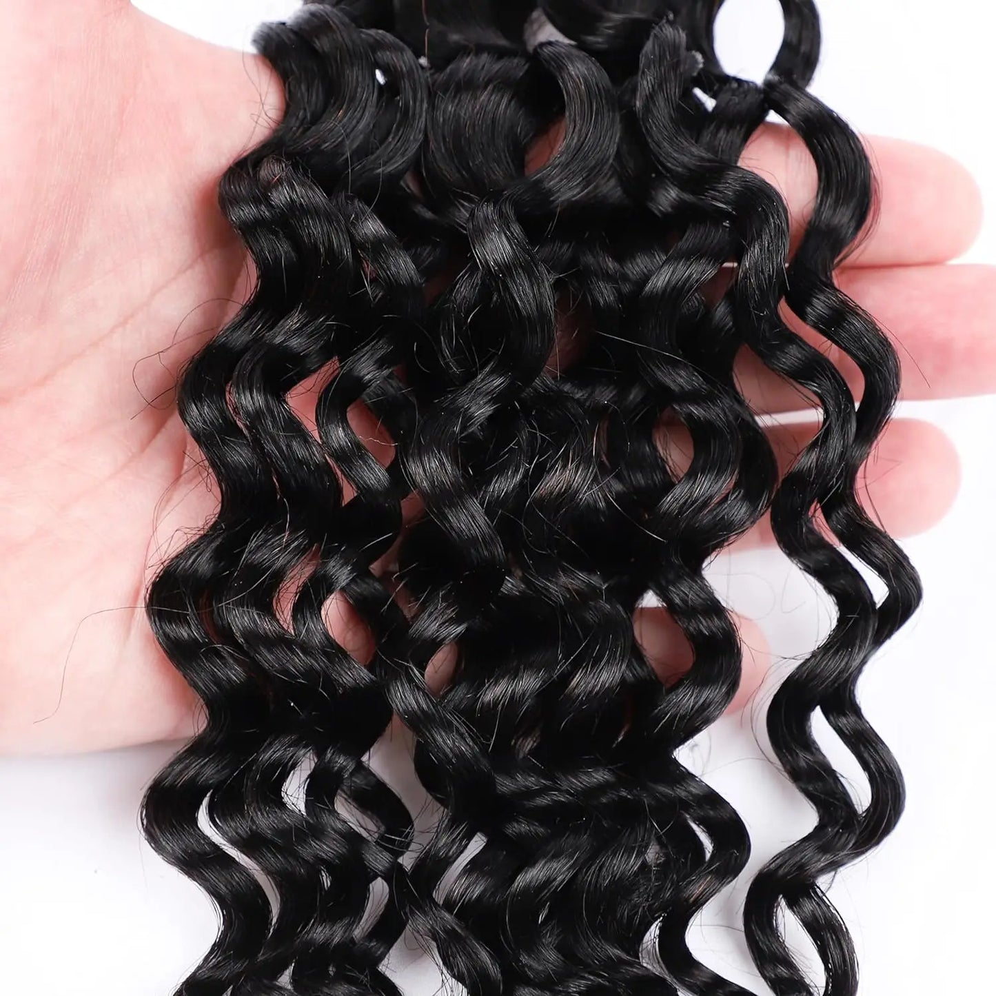 Bulk Hair For Braiding Human Hair Water Wave Braids Hair Double Drawn Full End Bulk Human Hair Extensions 1Bundle No Weft