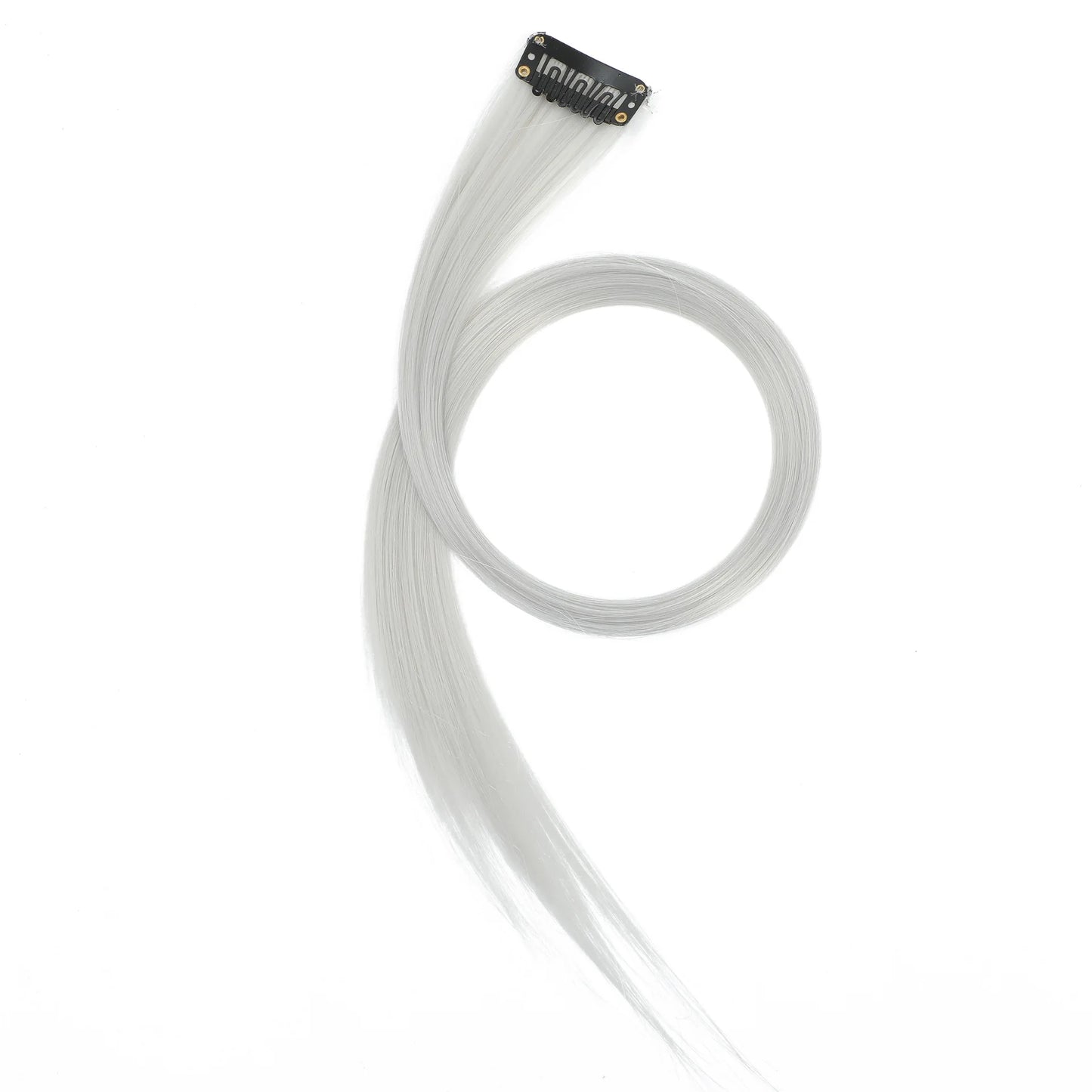 22 inch Colored Hair Extensions Straight Hairpiece 6pcs Colorful Hair Party Highlights Clip in Long Synthetic for Girls Women