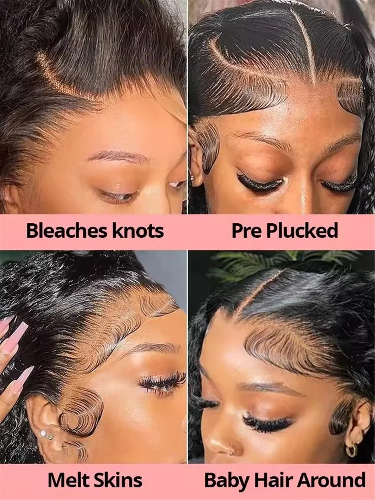 300% Density 13x6 360 Full Loose Deep Wave Hd Lace Frontal Wig 40 46Inch Curly Human Hair Lace Front Wigs Brazilian For Women