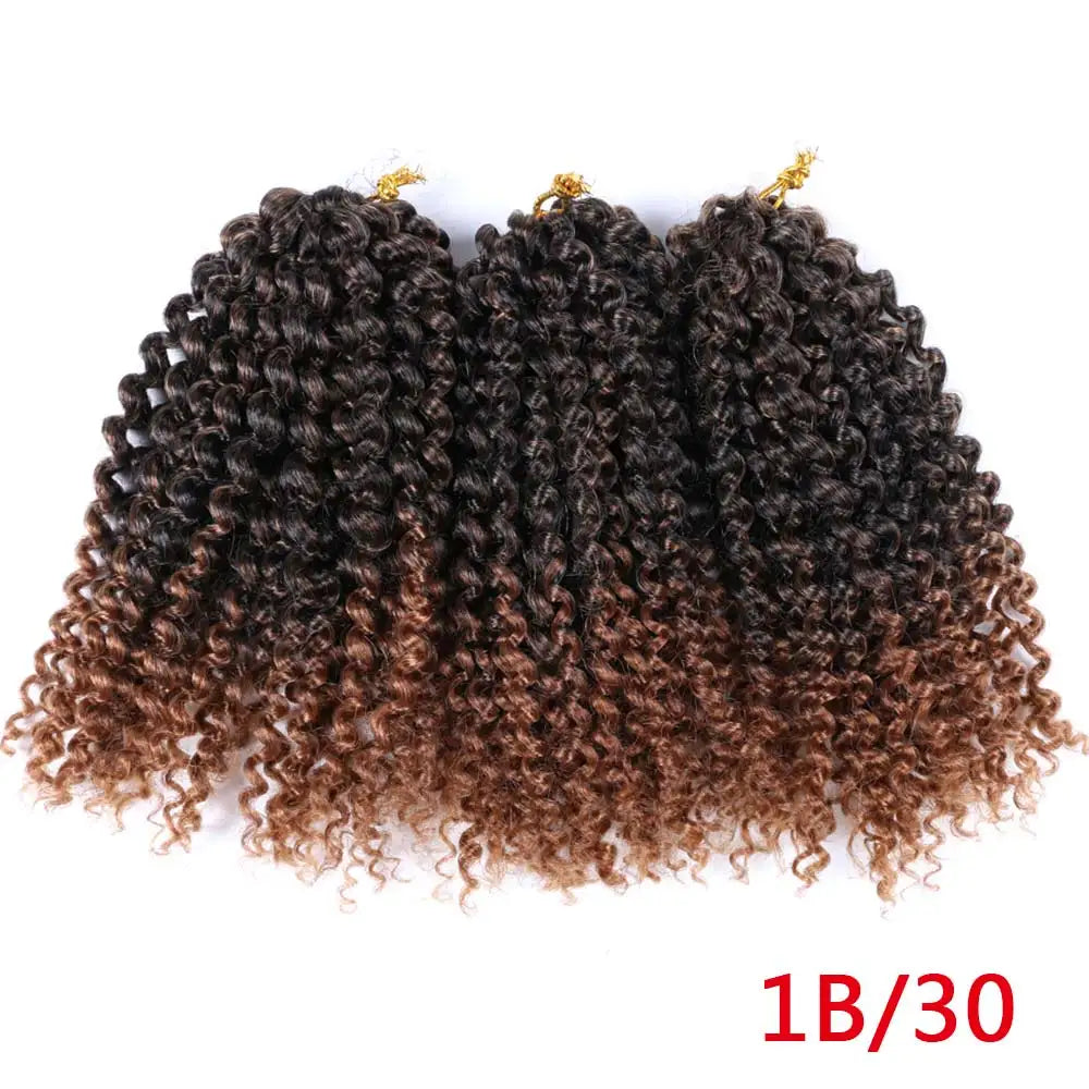 Synthetic Marly Bob Hair Extensions Ombre Marly Jerry Curl Jamaican Bounce Crochet Hair Afro Kinky Curly Crochet Braids