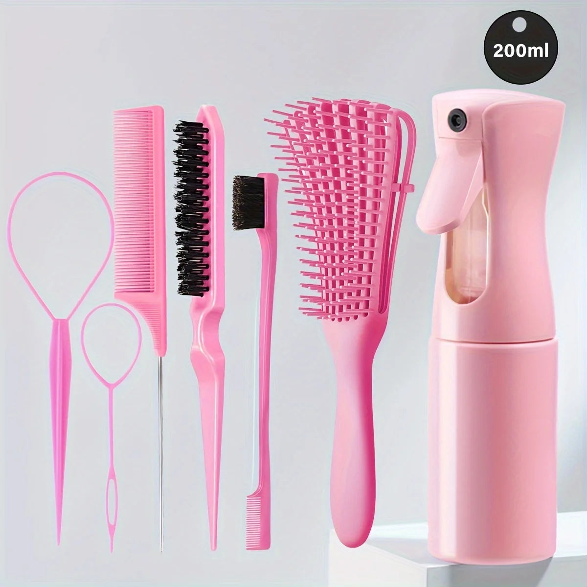 7-Piece Hair Styling Tools Suit, Suitable for Curly/Normal Hair