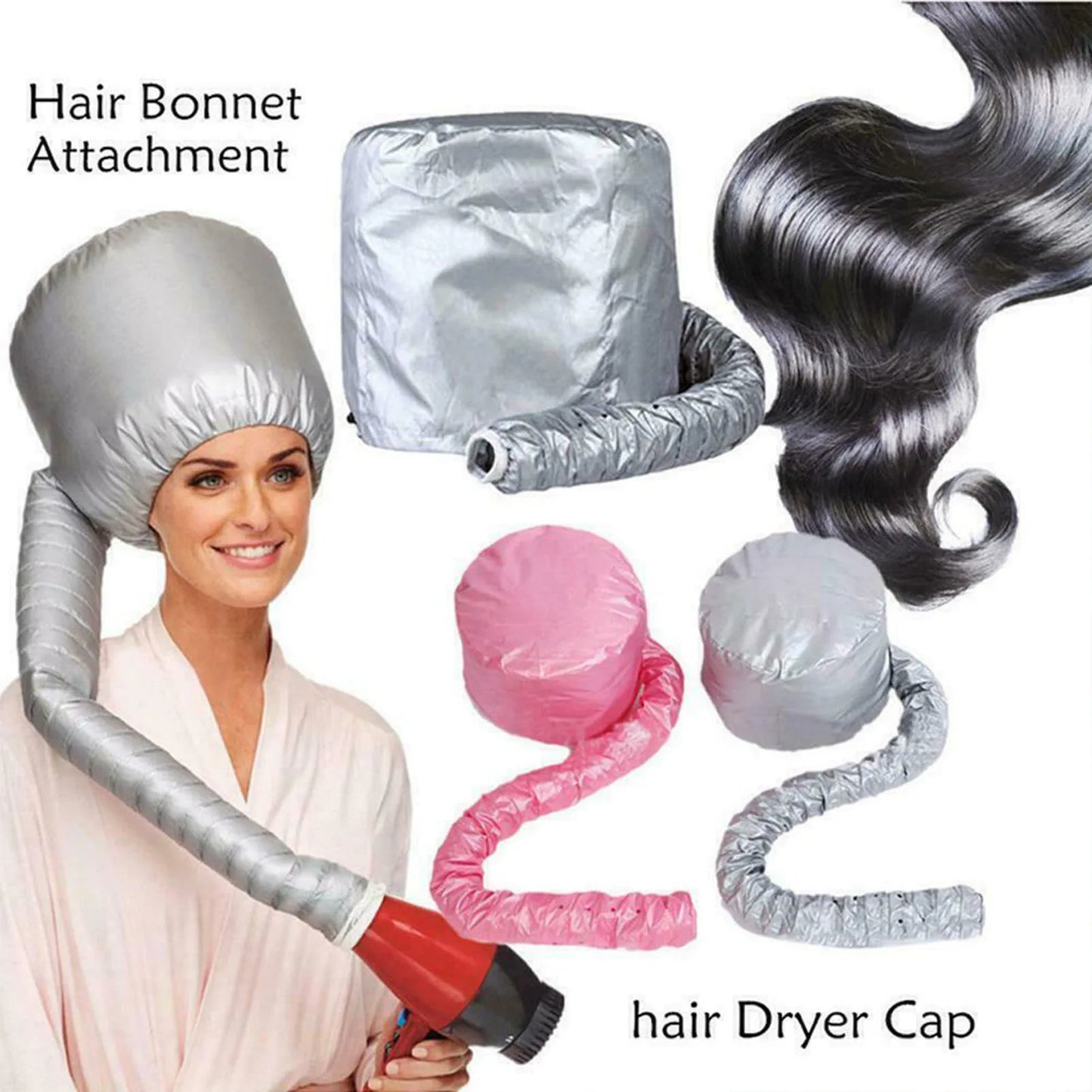 Hair Styling Dry Hair Cap Practical Adjustable SPA Heated Hood Cap Steamer for Hair Dryer Home Spa Salon Styling