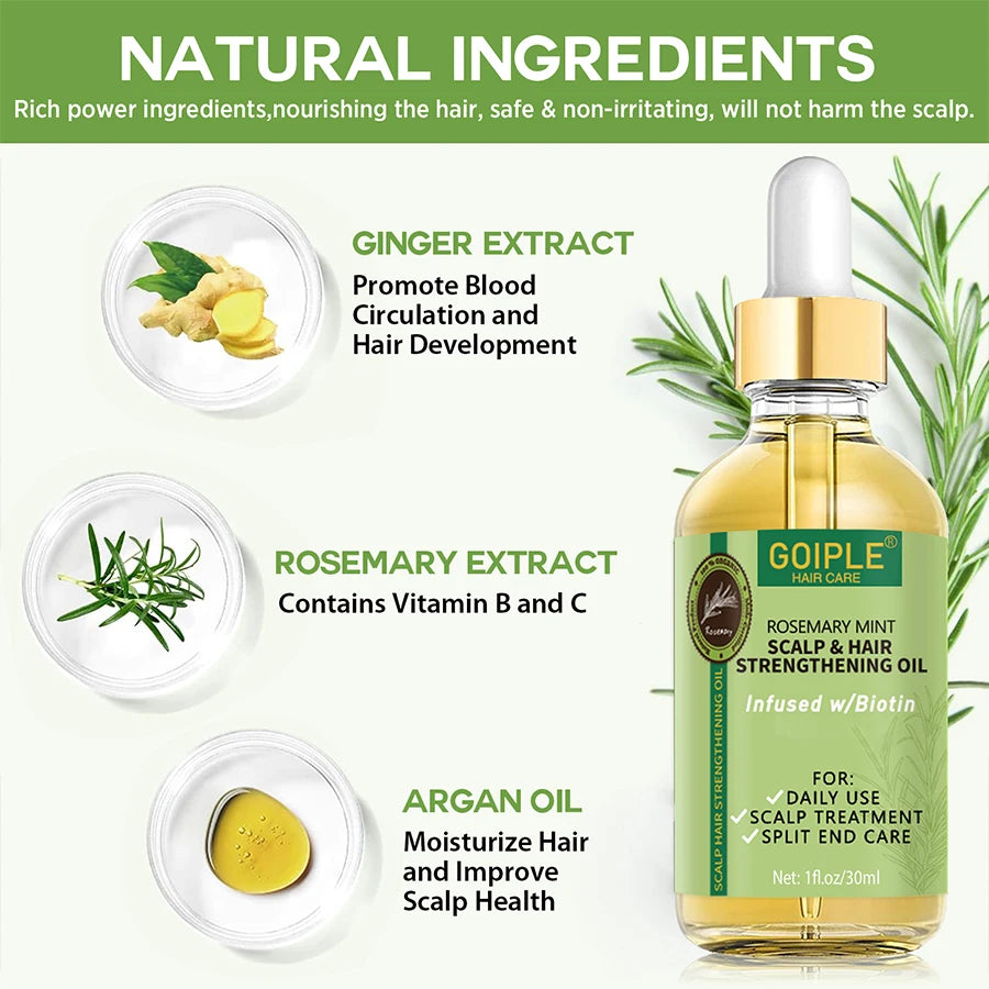 Hair Care Clean Kit Deep Cleansing Scalp Scrub Moisturizing & Nourishing Argan Oil and Rosemary Essential Oil for All Hair Types