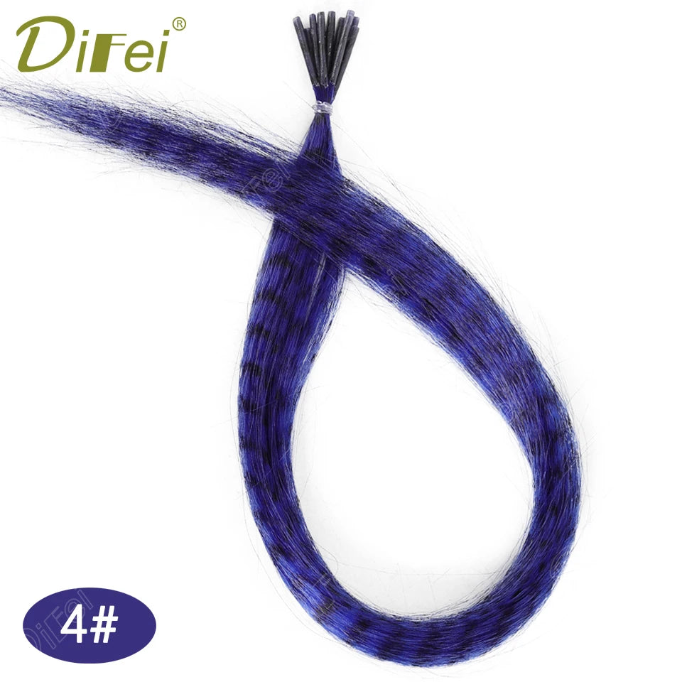 Synthetic Wig Extensions for Women 10 Strands/Pack Colorful Feather Hair Extensions Wig Accessories Suitable for Daily Wear