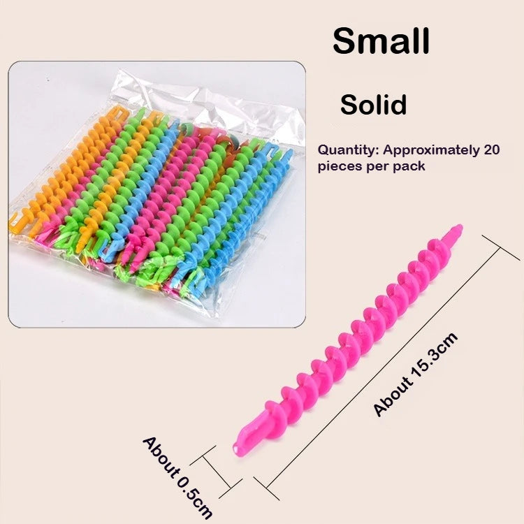 No Heat Hair Rollers Curls Curling Rod Roller Sticks Perm Rods Set Heatless Hair Curler Wave Formers Colorful Hair Styling Tools