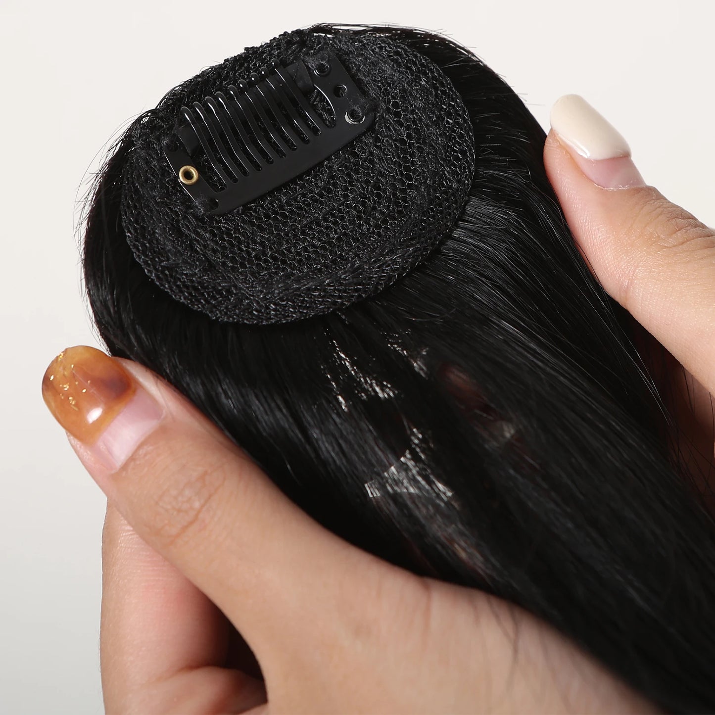 Human Hair Bangs for Women Clip on Air Bangs for Daily Hair Extensions Natural Black Human Wispy Bangs Fringe Blunt Cut Bangs