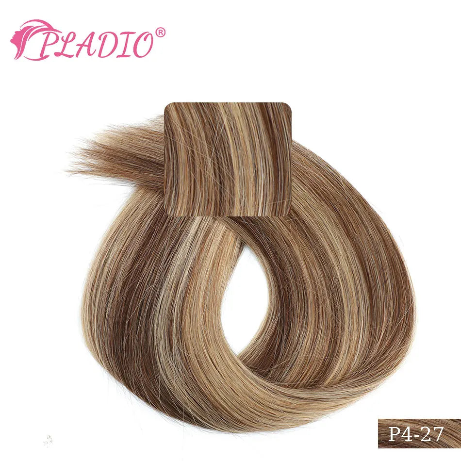 Clip in Hair Extensions Human Hair  Straight Hairpiece 100% Real Brazilian Remy Natural Human Hair 14"-28" Clip On 80G-140G