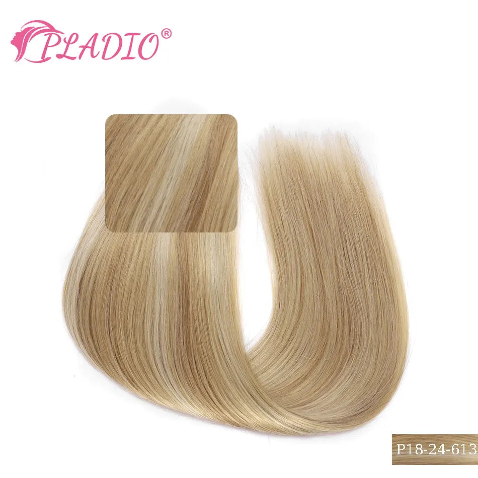 Clip in Hair Extensions Human Hair  Straight Hairpiece 100% Real Brazilian Remy Natural Human Hair 14"-28" Clip On 80G-140G