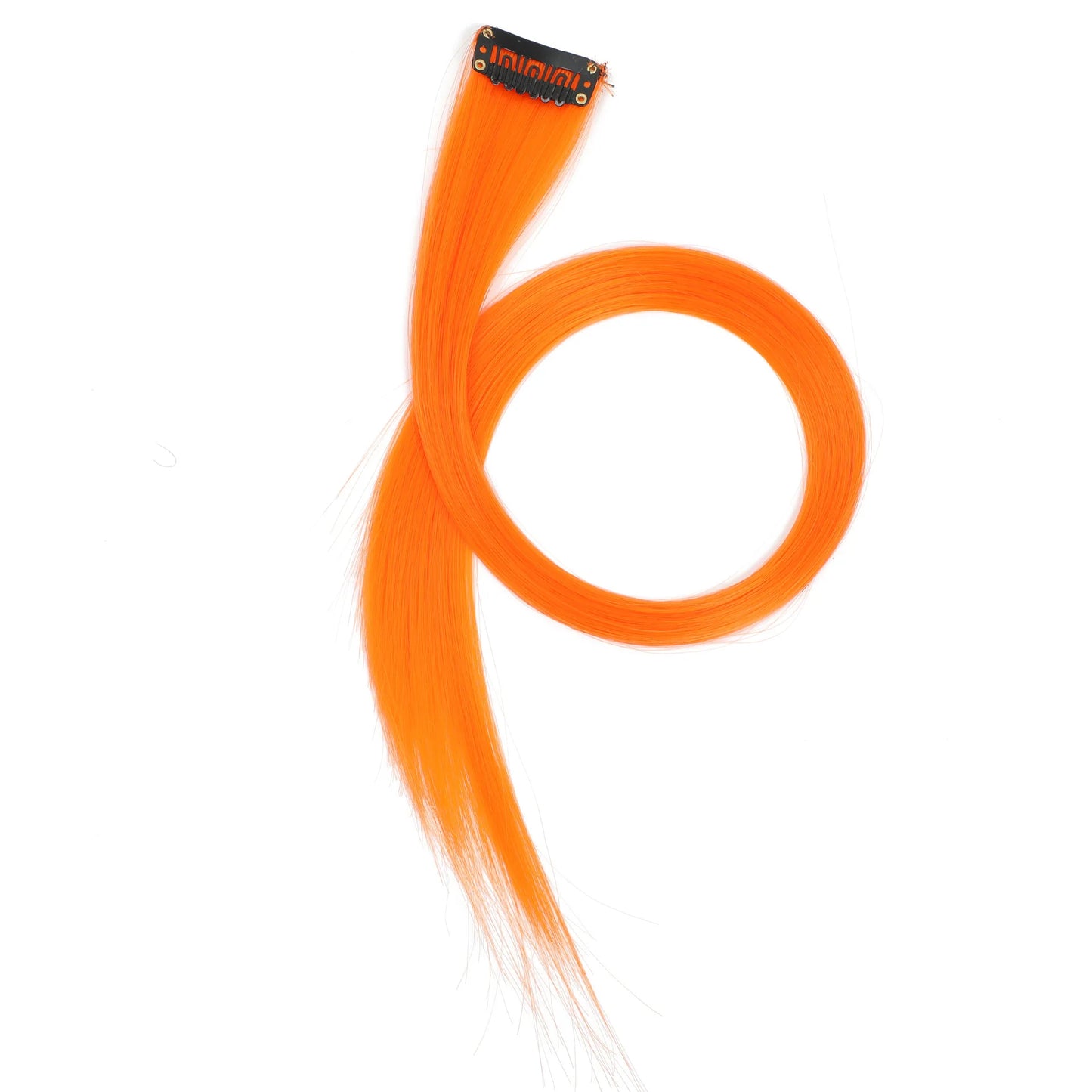 22 inch Colored Hair Extensions Straight Hairpiece 6pcs Colorful Hair Party Highlights Clip in Long Synthetic for Girls Women